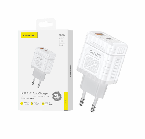 EU60 GAN 20W USB+C ENCHUFE