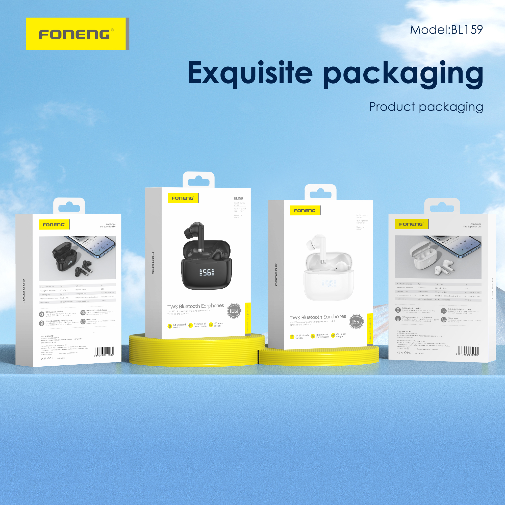 BL159 DIGITAL TWS BLUETOOTH WHITE - Image 2