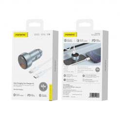 C18 COCHE 48W C+IPH CABLE CARGA ULTRA RAPIDA USB+C ENTRADA