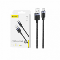 X115 1M USB+MICRO FAST CHARGING METAL HEAD BRAIDED CABLE