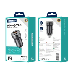 F4 30W USBA+C CON C+C CABLE COCHE CARGADOR