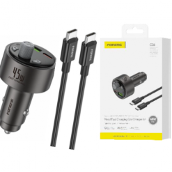 C26 45W C+C CABLE METAL CAR CHARGER