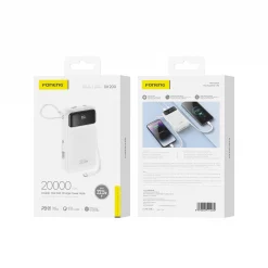 DX200 22.5W 20MIL+2IN1 CABLE POWERBANK (WHITE)
