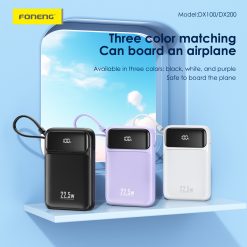 Alternative view of DX200 22.5W 20MIL+2IN1 CABLE POWERBANK (BLACK)