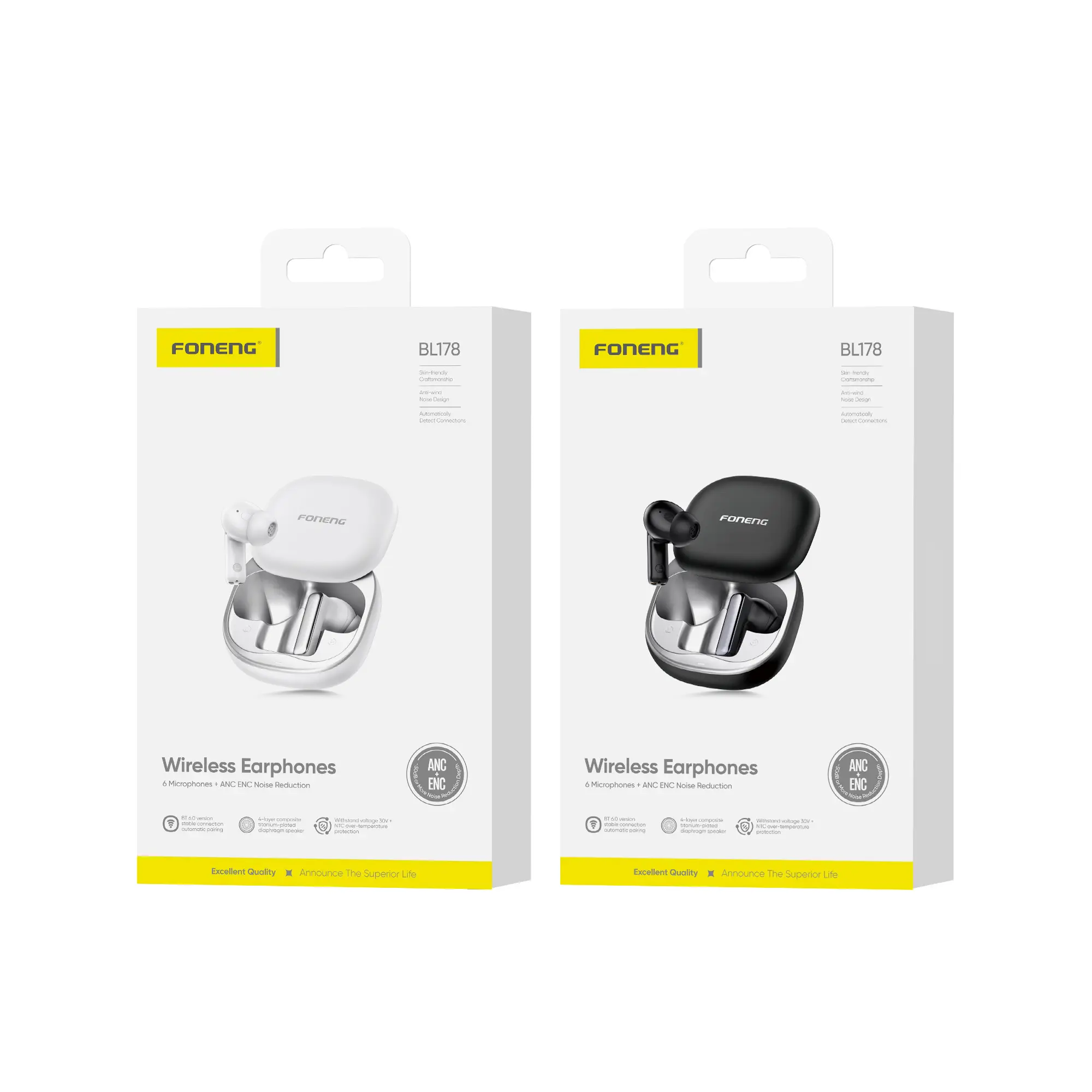 BL178 6MIC ANC+ENC DEEP NOISE REDUCCION (BLACK)