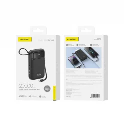 DX200 22.5W 20MIL+2IN1 CABLE POWERBANK (BLACK)