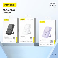 Alternative view of CX101 WHITE 10MIL MAGNETIC WIRELESS CHARGING POWERBANK