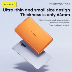 Alternative view of PX155 5MIL NARANJA METALICO MAGNETIC WIRELESS POWERBANK