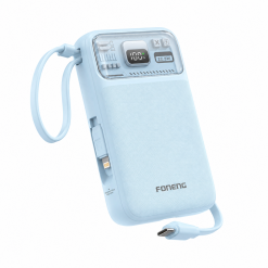 PX112 15W+20W DUAL CABLE MAGNETIC POWERBANK BLUE