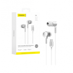 T69 TIPO C METAL RESISTENTE CABLE AURICULAR SILVER