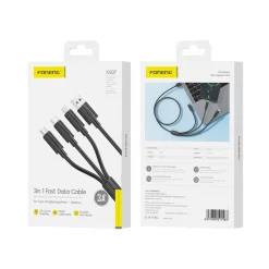 XS07 3A 3IN1 CABLE BLACK