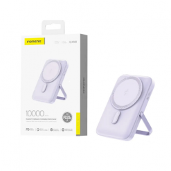 CX101 WHITE 10MIL MAGNETIC WIRELESS CHARGING POWERBANK PURPLE
