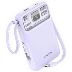 PX112 15W+20W  DUAL CABLE  MAGNETIC  POWERBANK PURPLE