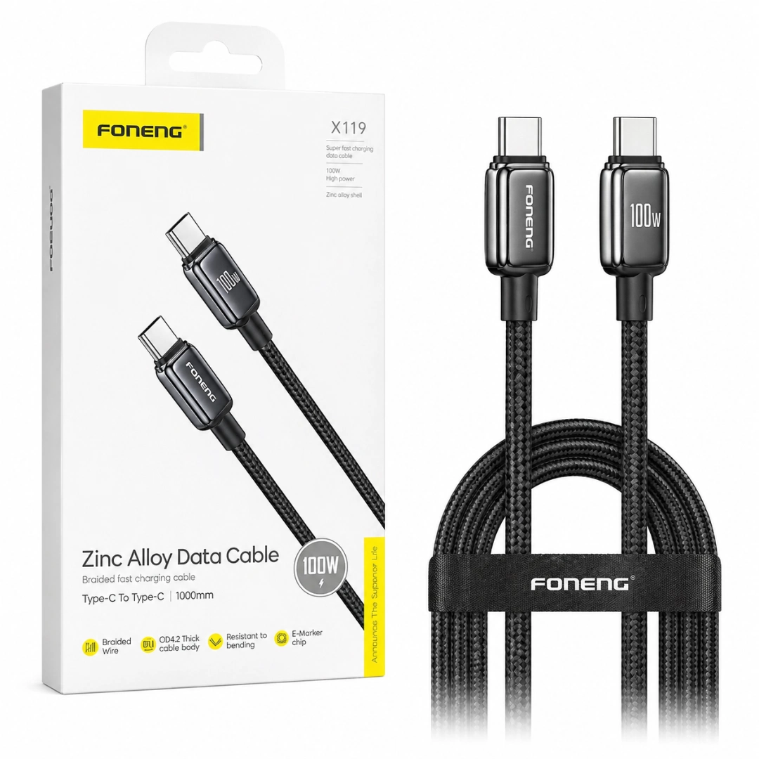 X119 100W C+C ZINC ALLOY BRAIDED CABLE