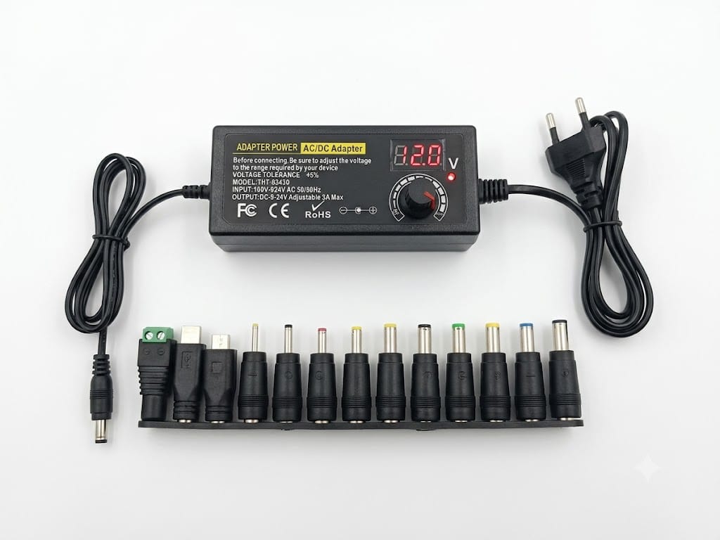 AC/DC 5V-25V 3A DIGITAL POWER UNIVERSAL ADAPTADOR AJUSTABLE 13-PINS