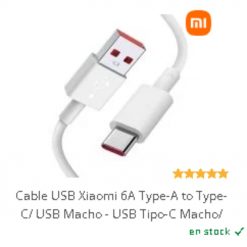 XIAOMI 6A USB+C 1M CABLE