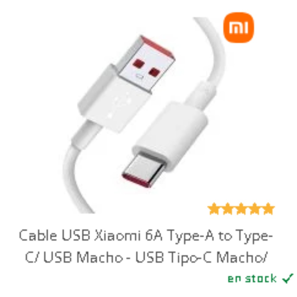 XIAOMI 6A USB+C 1M CABLE