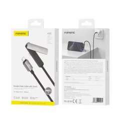 X123 PD27W C+I 1.2M 90° BRAIDED DATA CABLE WITH ZINC ALLOY STAND