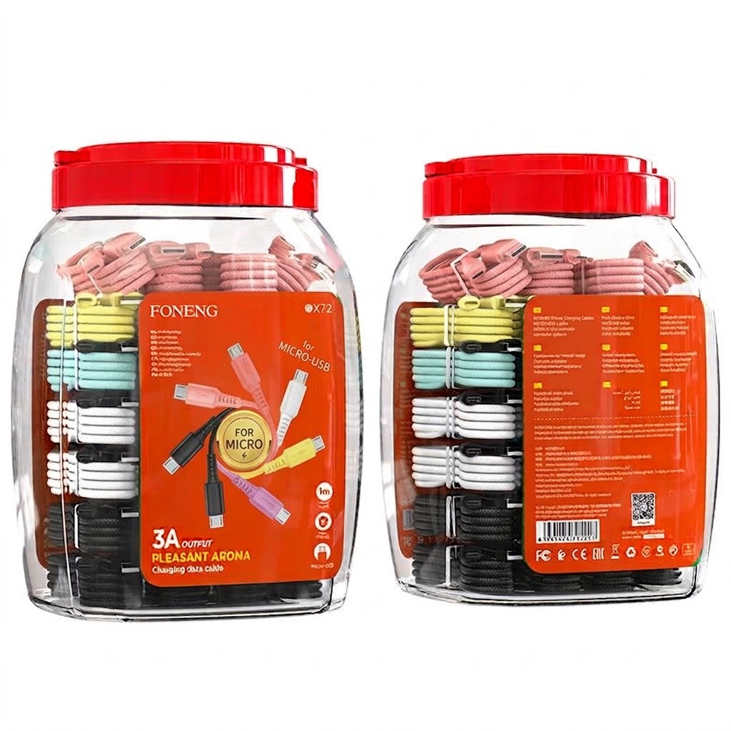 X72 CANNED (JAR) 3A MICRO FAST DATA CABLES