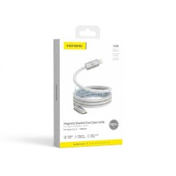 X128 27W C+LIGHTNING MAGNETIC BRAIDED FAST DATA CABLE